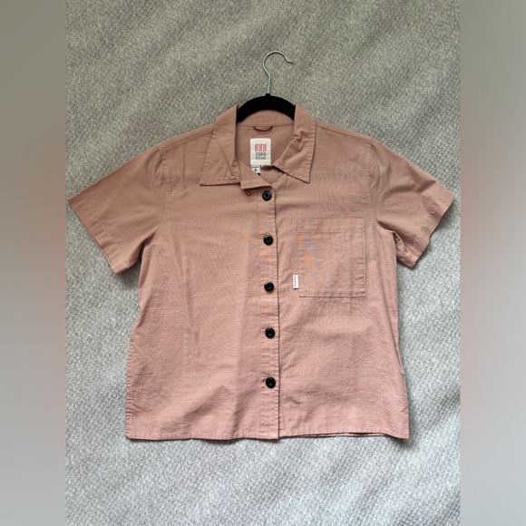 Topo Designs Tops - Topo Designs light pink button up dirt shirt